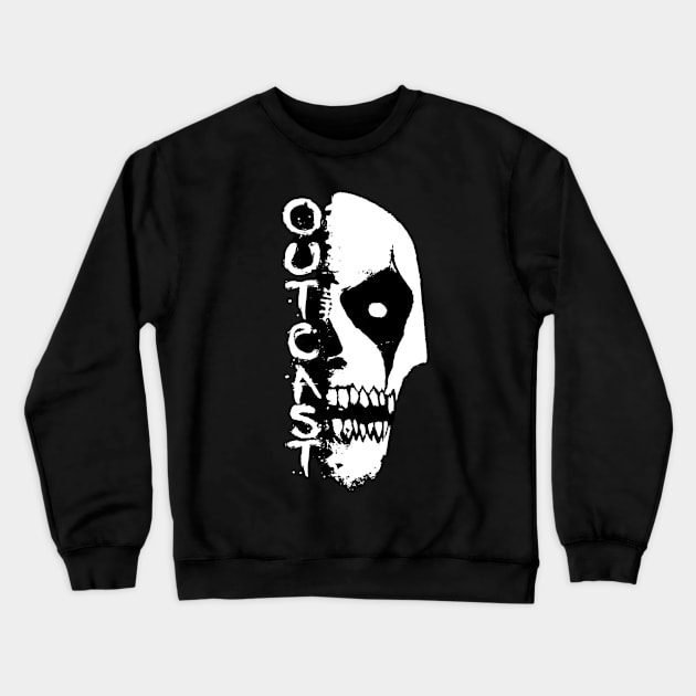 Outcast Skull Crewneck Sweatshirt by DamonDante